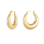 Earrings classy round - Silver Color color