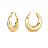 Earrings classy round - Silver Color color