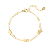 double bracelet clover/balls