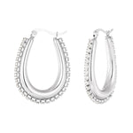 drop shaped earrings with stones