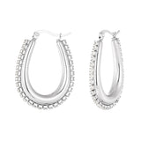 drop shaped earrings with stones