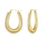 drop shaped earrings with stones