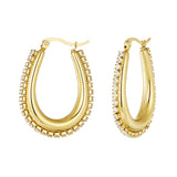 drop shaped earrings with stones