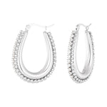 drop shaped earring with stones with balls
