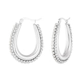drop shaped earring with stones with balls