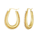 drop shaped earring with stones with balls