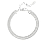 bracelet flat coarse - Gold color-6.0mm