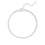 Bracelet jasseron twisted narrow - Silver color-2.0MM