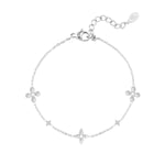 Flower party bracelet - Silver Color color