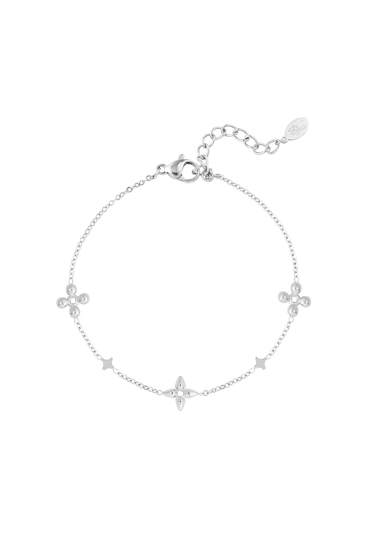 Flower party bracelet - Silver Color color