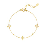Flower party bracelet - Silver Color color