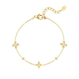 Flower party bracelet - Silver Color color