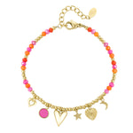 Bracelet summer smile - pink orange