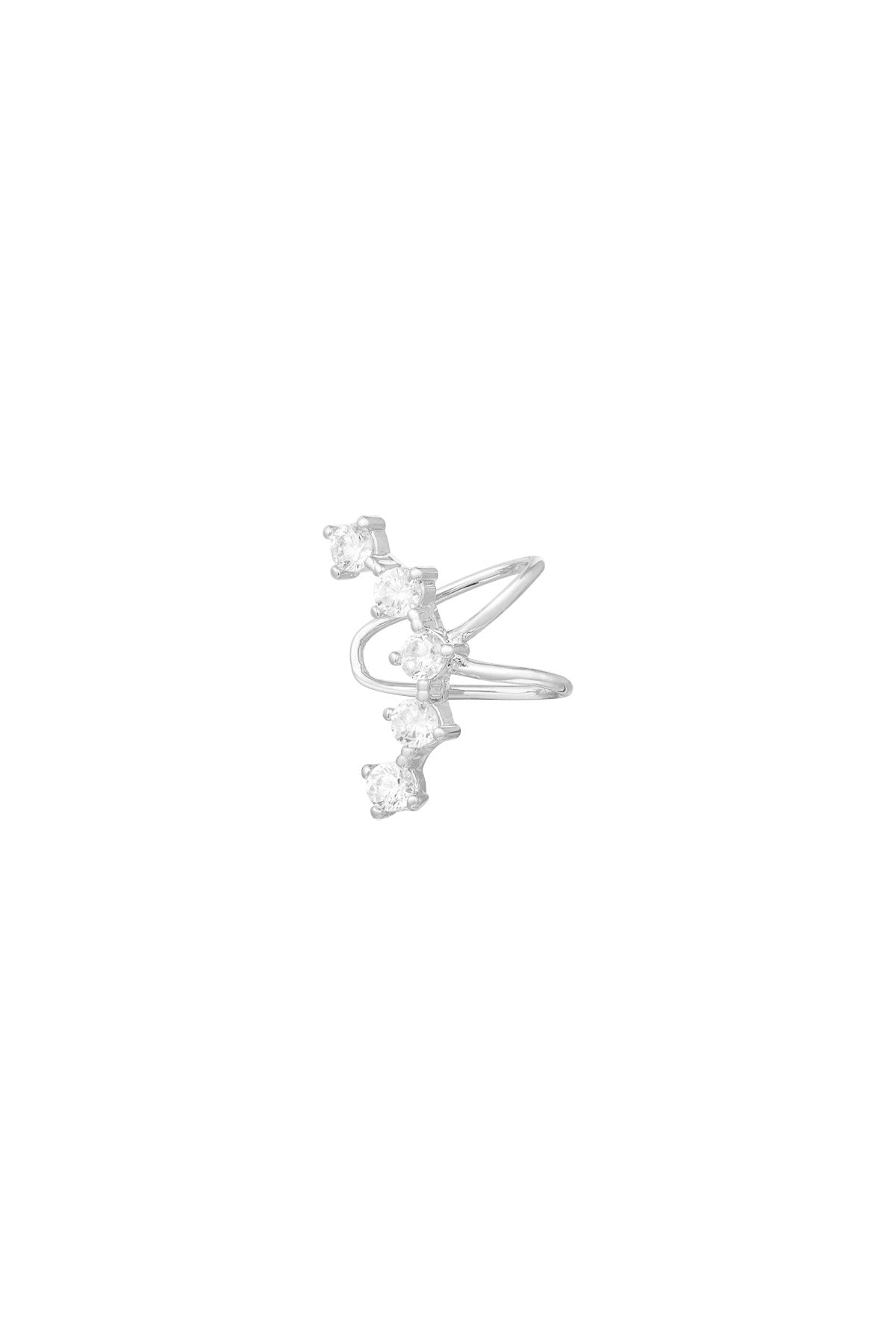 Earcuff Elegant Chic - Silver Color color