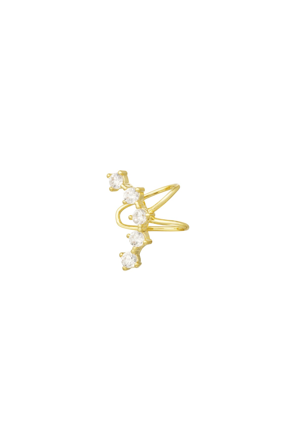 Earcuff Elegant Chic - Silver Color color