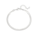 double bracelet with diamonds