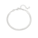 double bracelet with diamonds