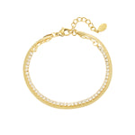 double bracelet with diamonds