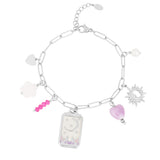charm bracelet tiny moon