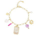 charm bracelet tiny moon