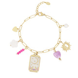 charm bracelet tiny moon