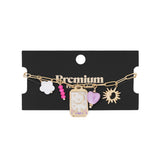 charm bracelet tiny moon