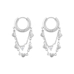 earrings chain of hearts