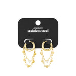 earrings chain of hearts