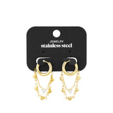 earrings chain of hearts