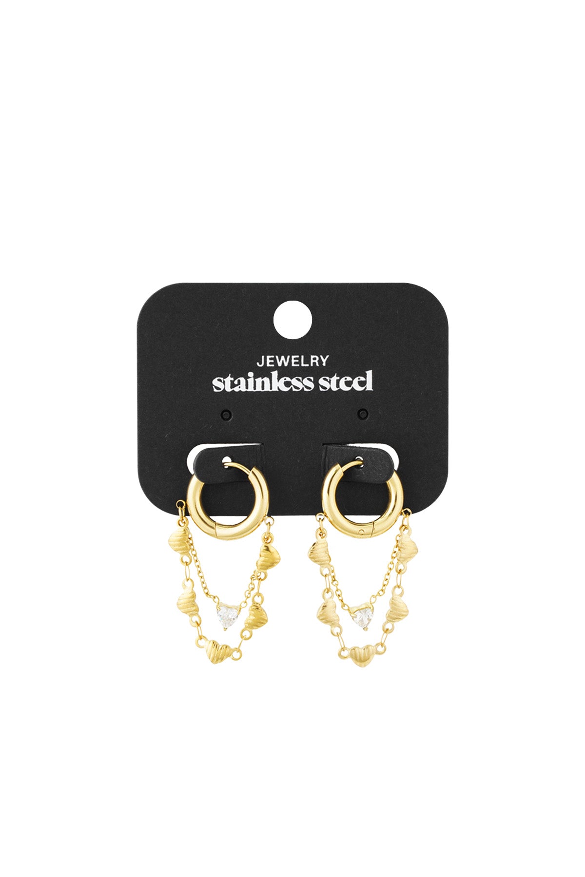 earrings chain of hearts