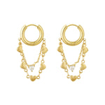 earrings chain of hearts
