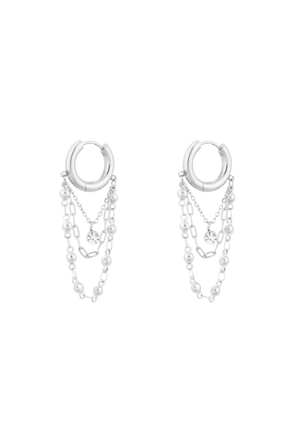 earrings chained up