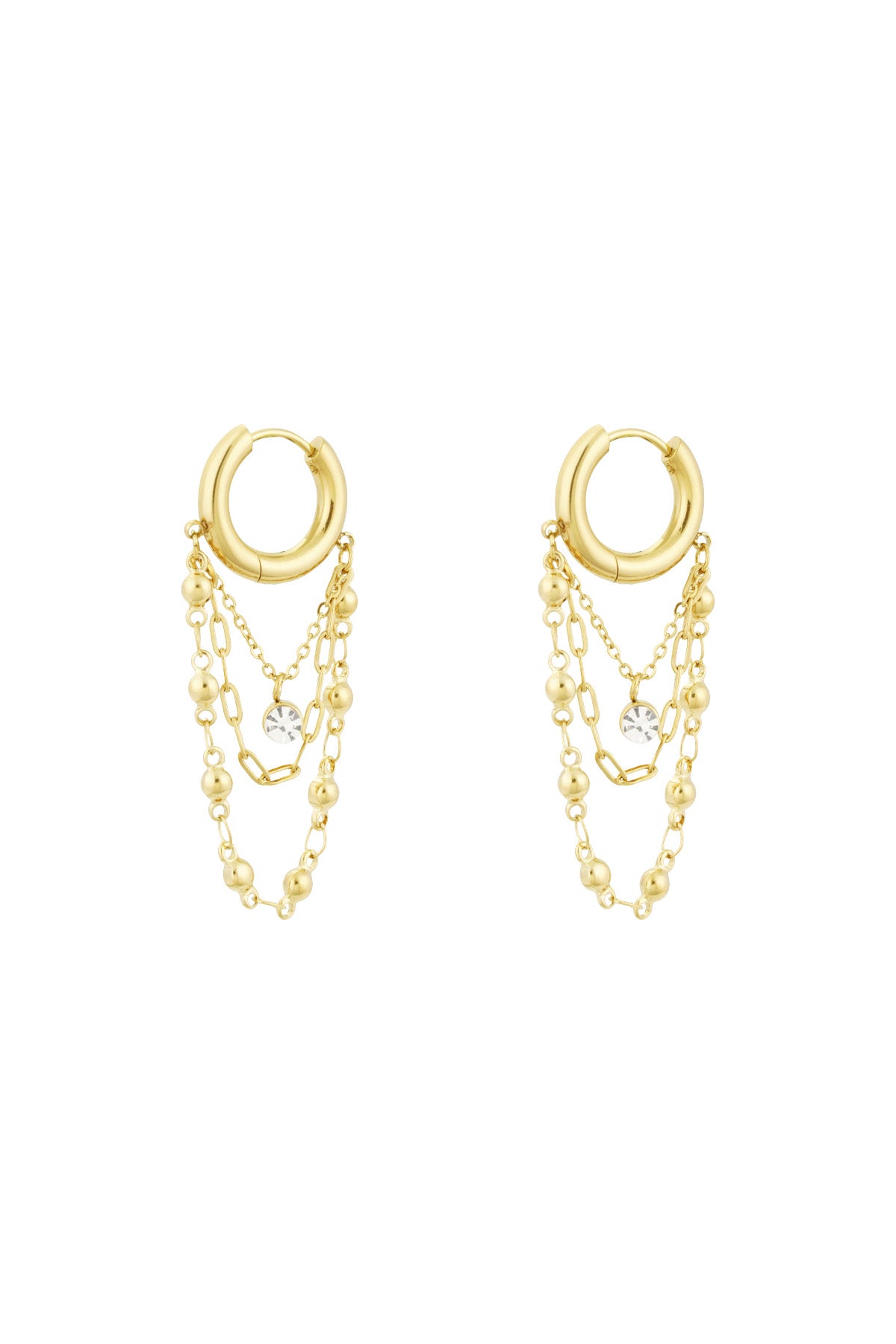earrings chained up