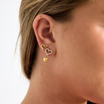 Stainless Steel Drop Earrings Heart Simple Daily Simple Series Women's jewelry