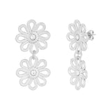 double flower earrings