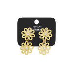 double flower earrings
