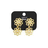 double flower earrings