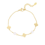 bracelet pearl and clover