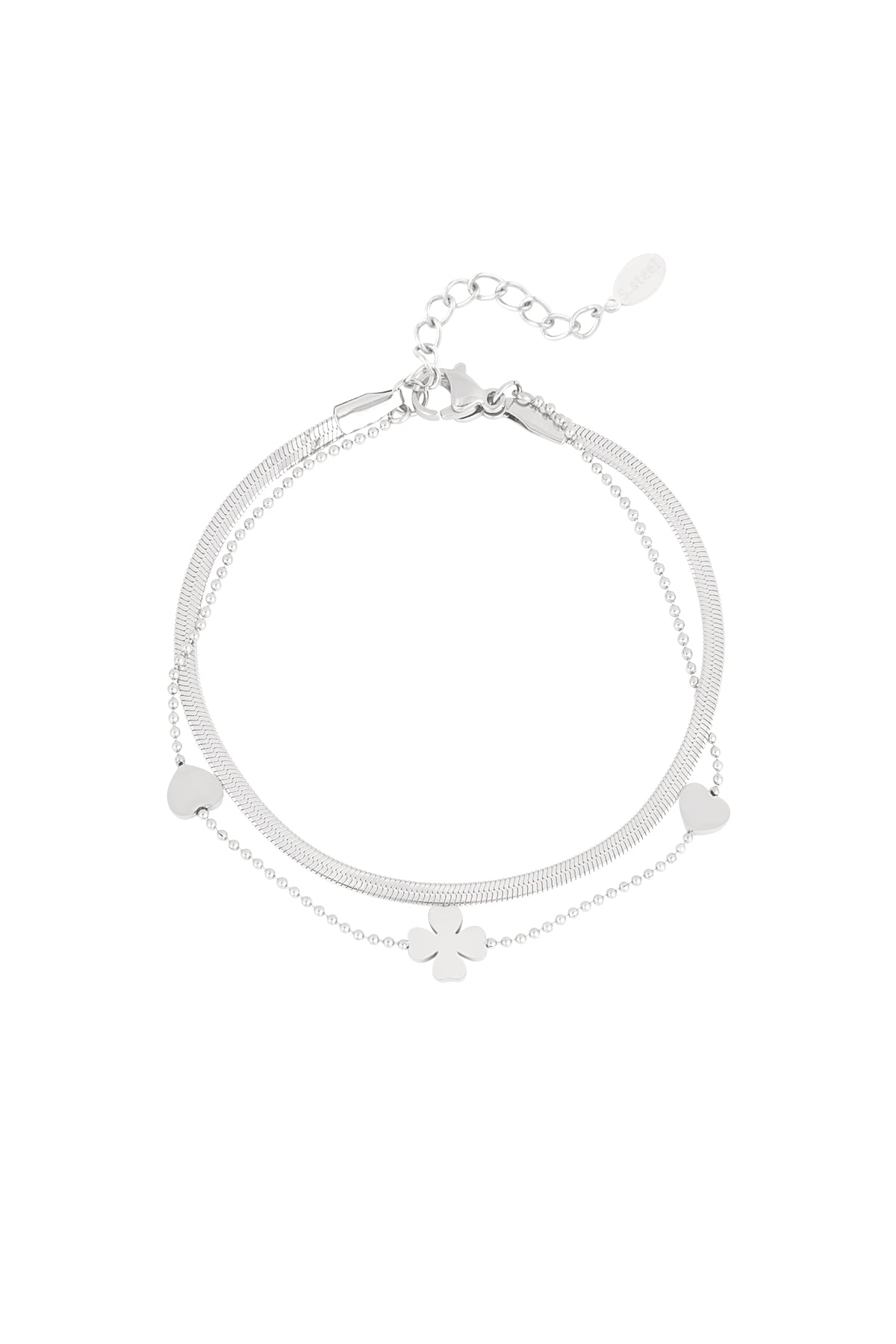 bracelet clover heart