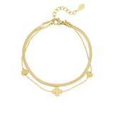 bracelet clover heart