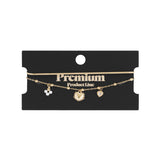 double bracelet with heart charm