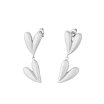 double heart earrings
