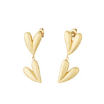 double heart earrings