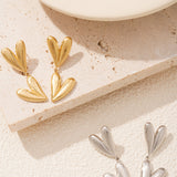 double heart earrings