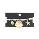 pearl bracelet with sea charms