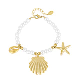 pearl bracelet with sea charms