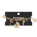 link bracelet with large charms