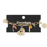 link bracelet with large charms