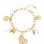 link bracelet with large charms