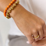Linked bead bracelets